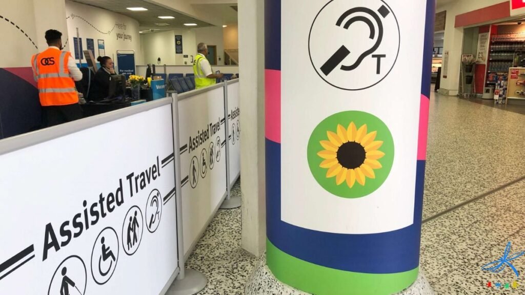 Campanha de conscientização do Cordão de Girassol em aeroportos